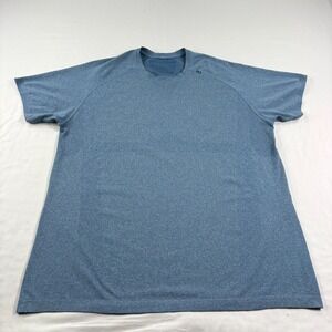 Lululemon Shirt Mens XL Blue Metal Vent Tech Crewneck Performance Stretch Gym
